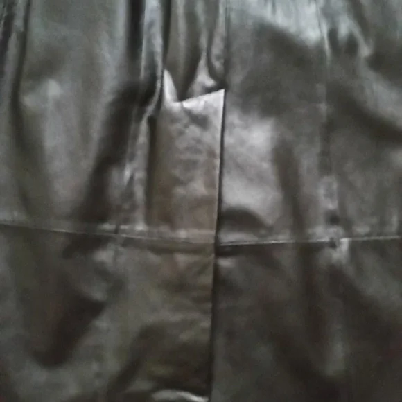 Wilsons Black Leather Trench Coat - Picture 3 of 7